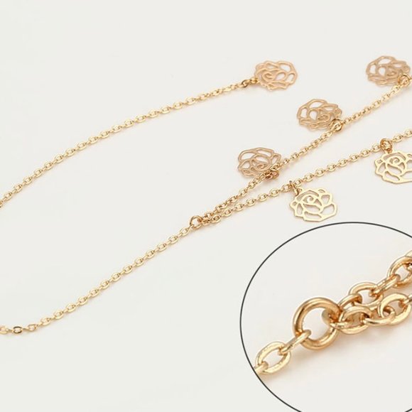 Beautiful Rose Drop 18KGP Necklace - Picture 3 of 10